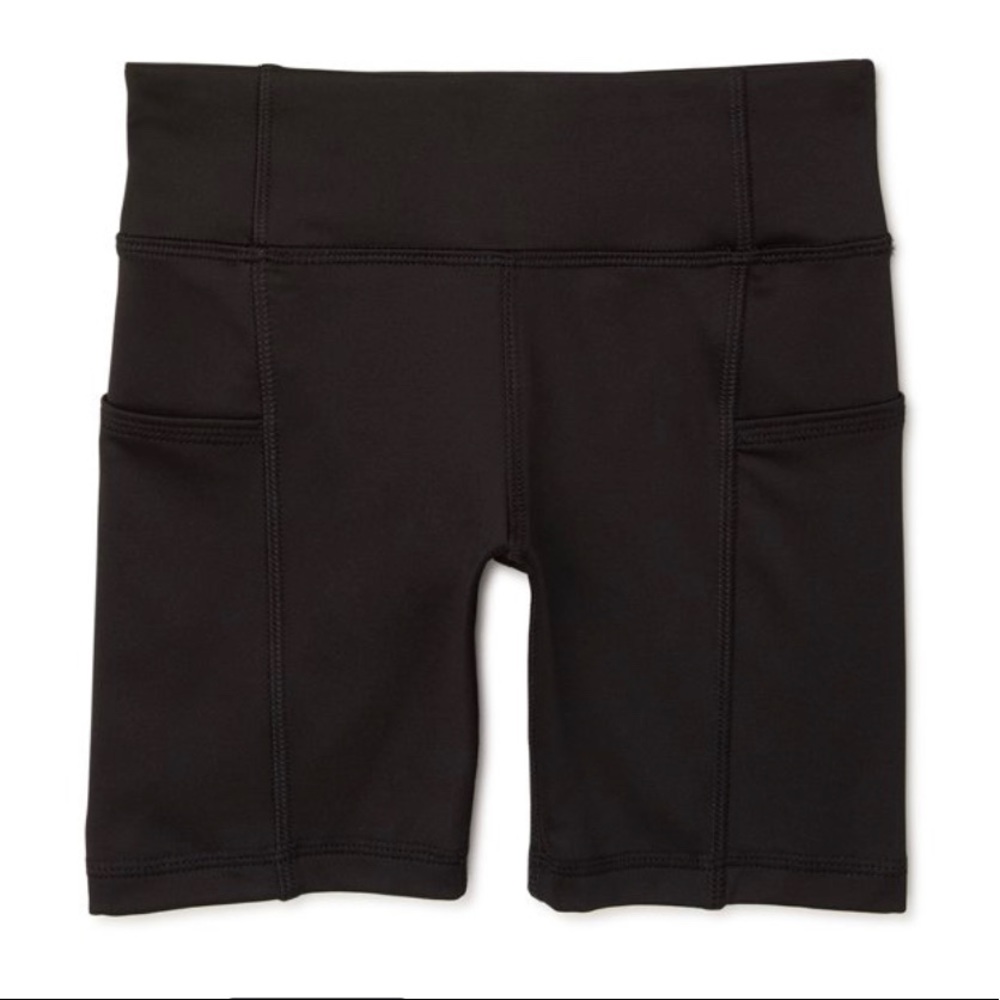 Black biker shorts.